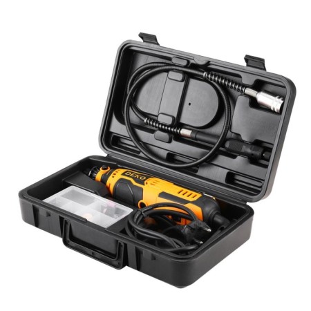 Graver DEKO DKRT200E, 200 W, speed adjustment, case + set of accessories 43 pcs.-6