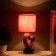 Hand lamp with lampshade Risalux "Heart", E14, 40 W, Red, Figure base, 13 × 13 × 29 cm