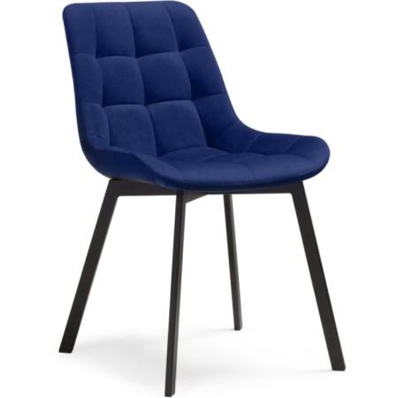 SHELS on a metal frame Chelsea Metal/velor, black/blue 50x60x80 cm