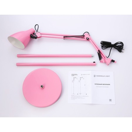 Floor lamp with a switch on the wire Ambrella Light, Floor, TR97645, E27, Pink Color-1