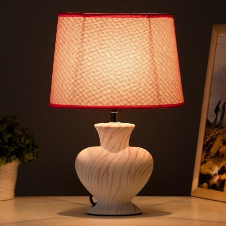 Hertz desktop lamp E14 40W white-pink 23x15x34 cm Risalux-1