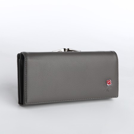 Women's wallet on magnet, gray color