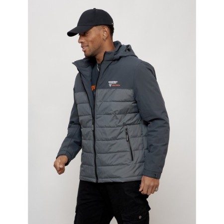 Male spring jacket, size 56, dark gray color-7