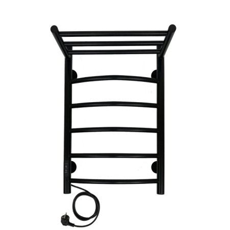 Electric towel "Sanprise" Classic P6, 400x600 mm, with a shelf, a university, black-2