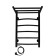 Electric towel "Sanprise" Classic P6, 400x600 mm, with a shelf, a university, black