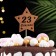 Topper wooden "From February 23!" 9.5x30 cm