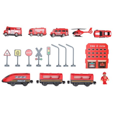 Railway for children "Service Service", 92 items, on batteries with sound-2