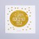 Paper napkins “Happy Birthday to you”, 20 pcs, gold embossing, 25 x 25cm