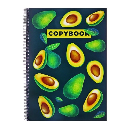 Notebook on the crest of Calligrata "Avocado" A4, 96 sheets, cover coated cardboard, twin-lak, OFSET block