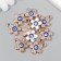 Decor for creativity plastic for metal "Flower from the evil eye" gold 1.8x0.3x2.1 cm