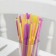 Disposable tubes for drinks, 21 cm, d = 5 mm, 50 pcs, with corrugation, color mix