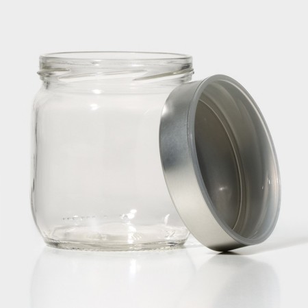 Glass Bank for bulk products with a metal cover "VOKA", 380 ml-1