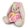 Soft toy "Bunny Mi", in a dress made of greedy fabric, 15 cm