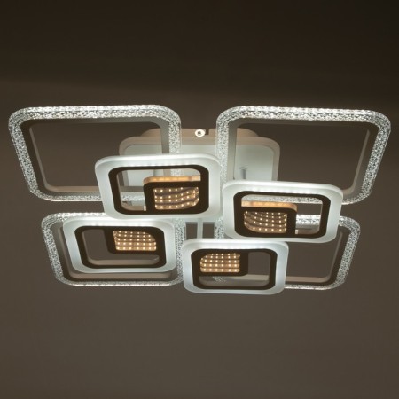 Chandelier with PDU 1145/8wt LED 194W 3000-6000K+Baster base is white 57x57x11 cm Bayerlux 525-3
