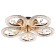 Causteen with PDU 1840/5GD LED 80W 3000-6000k Dimmer chrome gold 51x51x8 cm Bayerluux