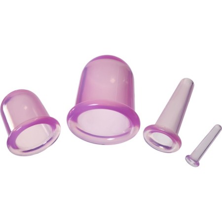 Silicone banks for vacuum massage of the face and body, 4 pcs-2