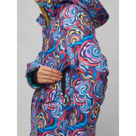 Ski suit female, size 42, blue color-2