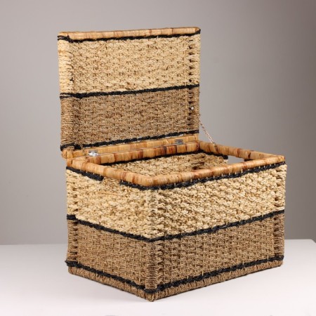 Wicker basket, 60x40x40 cm, algae, corn sheet-1
