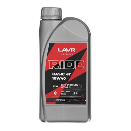 Motor oil Lavr Moto Ride Basic 4T 10W40 SL, 1 L LN7749