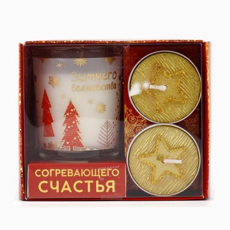 New Year's candles of "winter magic", for the New Year, a set of 3 pcs.-6