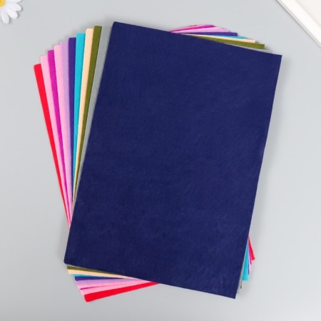 A set of decorative felt "needlework" 21x29.7 cm, 10 sheets, 180 gr, 1 mm, assorted No. 3-1