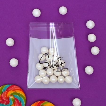 BOPP package with sticky tape, “wishes”, 10*10+3cm-4