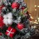 Christmas tree decor "Surprise in a bag" 41x22 cm, red