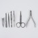 Manicure set, 7 items, in case, brown color