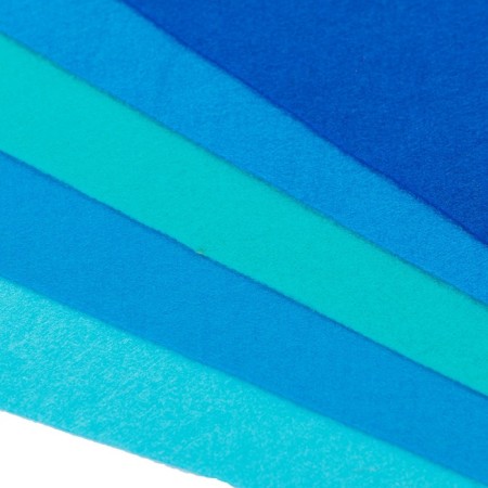 Fetr Color Soft A4 DEVENTE. "Shades of blue" 5 colors, 5 sheets, thickness 2 mm-2