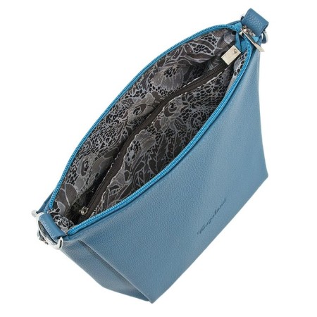 Women's bag B2787-06110, Blue color, artificial leather, 19x10x23 cm-1