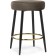 Barrier stool Plato metal/velor, black/brown 43x43x65 cm