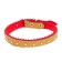 The collar is decorated with synthetic winterizer, with bells, 28 x 1 cm, yellow