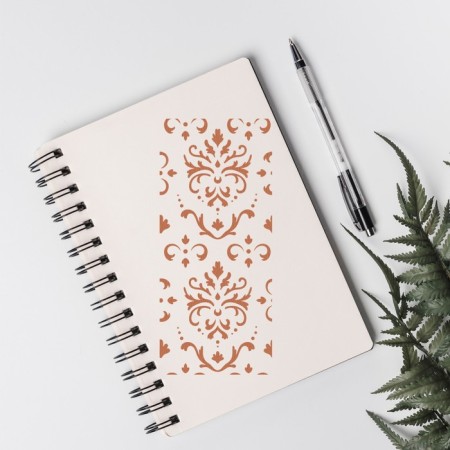 Stencil background plastic "Damascus Flower" 13x13 cm-2