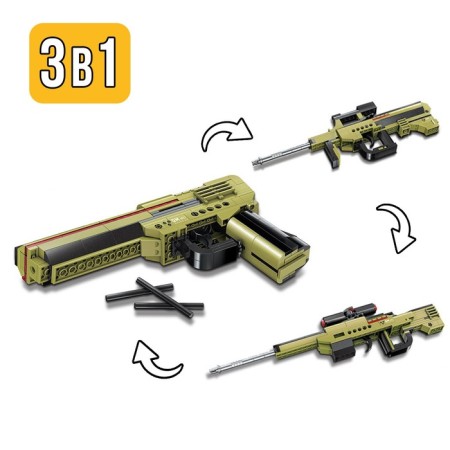 Designer Fundant ideas "Pistol", 3 in 1, 232 details-1