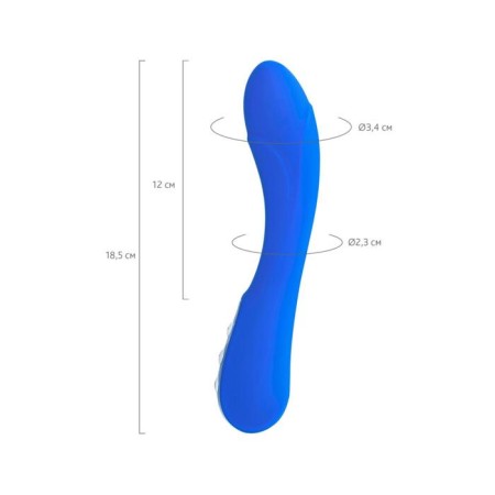 Vibrator L’Eroina by Toyfa Blury, 10 modes, silicone, blue, 18.5 cm, d = 3.4 cm-7