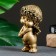 Figure "Angel Housing" gold 9x8x14cm