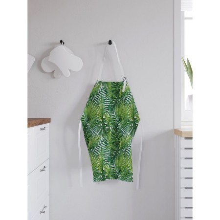 Apron kitchen with a photoprint "Tropical leaves", adjustable, size OS-1