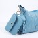 Bag Cross-Bodi with a zipper, blue color