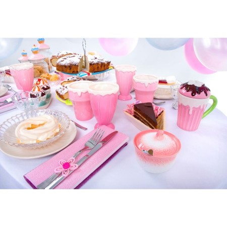 Board ceramic dessert shade "Pastel", D = 19 cm, Cream-brown color-6