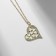 Cool "lovely" heart, assorted, white color in gold, 40 cm