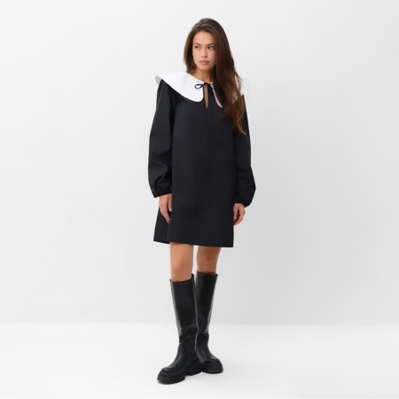Women's dress MIST with a collar, p. 48, black-1