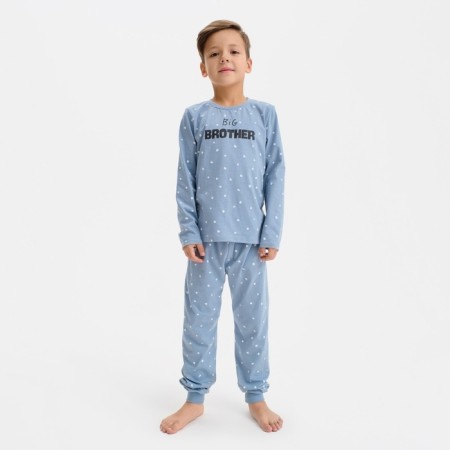 Children's pajamas for the boy KAFTAN Brother, r.32 (110-116), gray-blue-2