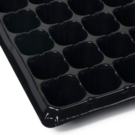 Cassette for seedlings, 72 cells, 50 ml, of plastic, black, 54 × 28 × 4 cm, Greengo-1
