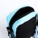 Youth bag with zipper, 1 outer pocket, black/blue color