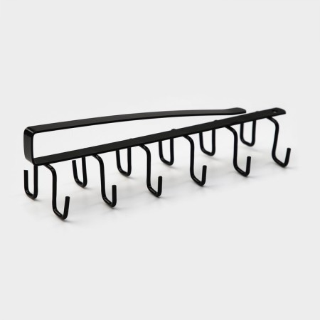 Holder for mugs of a suspended share, for 12 objects, black color