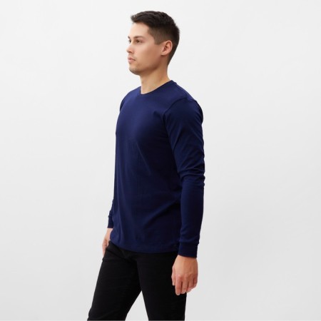 Long-sized male plain, color dark blue, size 56-2