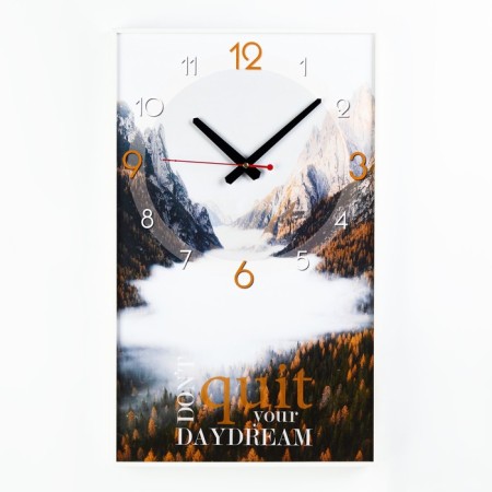 Carty clock, interior "mountains", smooth move, 57 x 35 x 4 cm