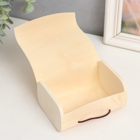 Casket wood under painting rectangle "Thin sheet" 13x9x6 cm-2