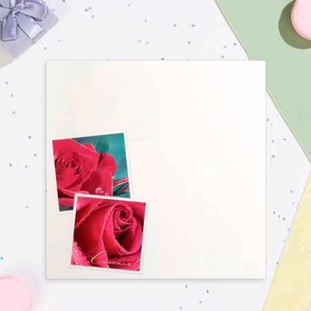 Postcard "Congratulations!" rose, euro, 21.5 x 21.5 cm-2