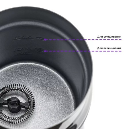 Kapucchuchino Kitfort KT-7119, 500 W, 0.45 l, 4 modes, black-silver-3